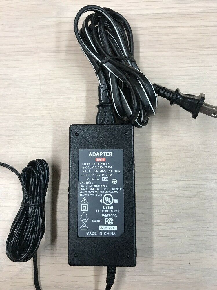 *Brand NEW* CYUS50-120300 EPS-3 12V 3A AC Adapter Power Supply